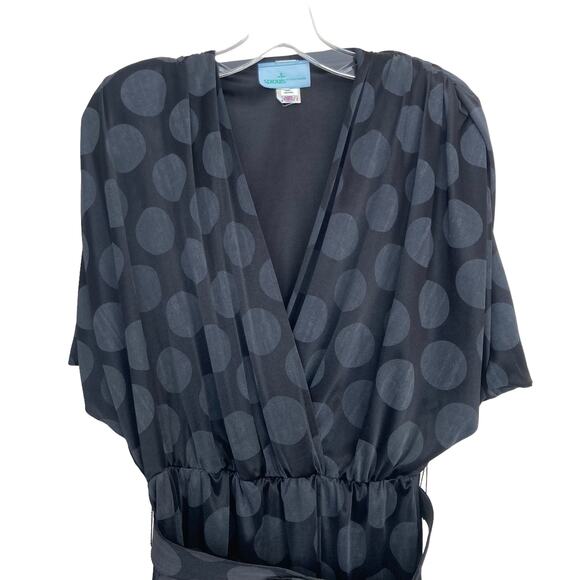 Vintage Sprouts Union Made Black Polka Dot Dress Sz 7 - Picture 2 of 10